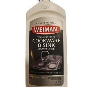 Weiman Stainless Steel Sink and Cookware Cleaner and Polish Fresh Citrus 8oz